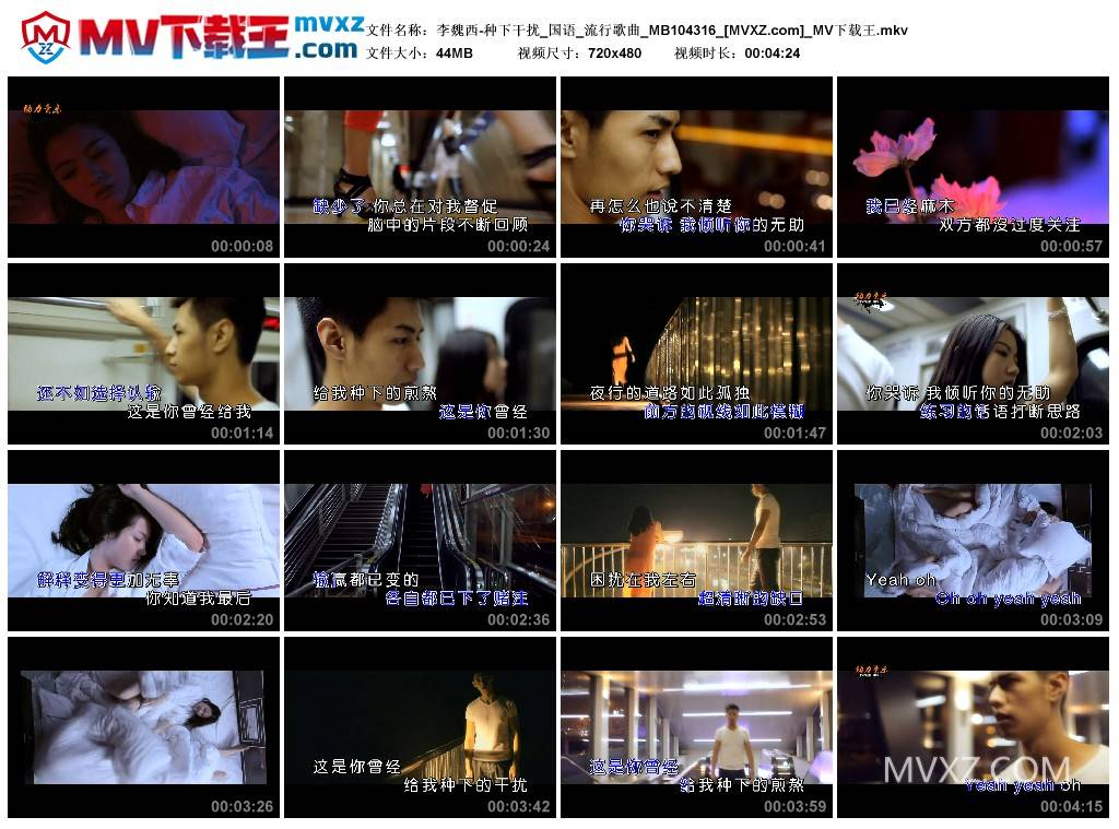 李魏西-种下干扰_国语_流行歌曲_MB104316